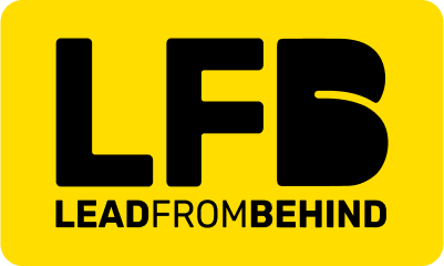 Lead from Behind logo with text and graphic